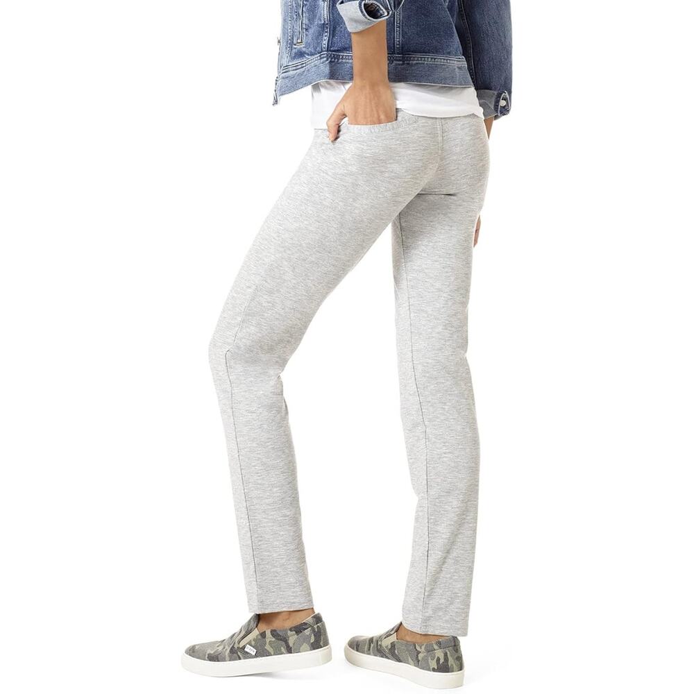 Hue Women Heather Grey Stretch Knit Journey Mid-Rise Straight Leg Legging Size S - Picture 2 of 6